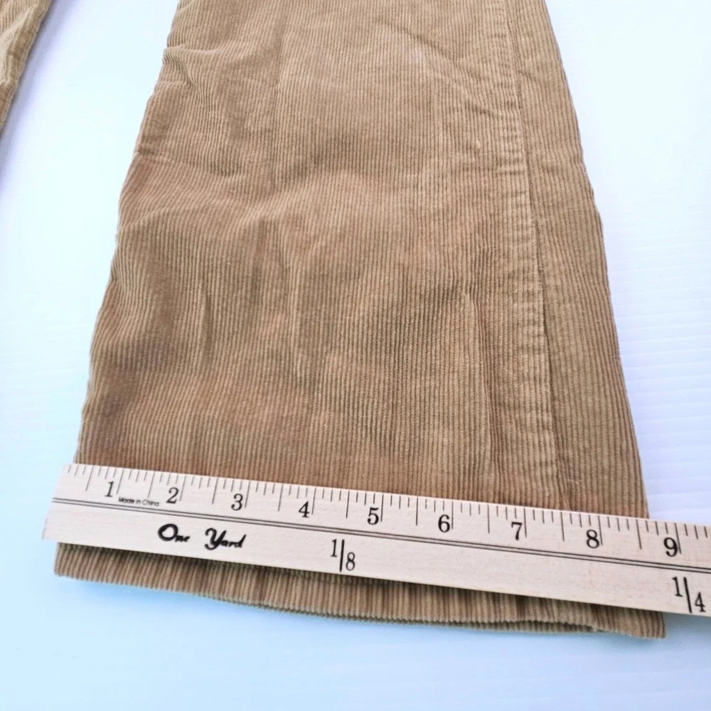 Cremieux Classics Mens Tan Corduroy Pants 34x32 Khaki Cotton Straight Leg